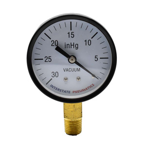 Interstate Pneumatics G2024-030V 2-1-2 1-4" Vacuum Pressure Gauge