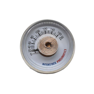 Interstate Pneumatics G2100-160 Pressure Gauge 160 Psi 125" Diameter 1/8" Npt Rear Mount