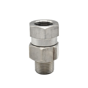 Interstate Pneumatics PW7166 3/8" Mpt X 3/8" Fpt Stainless Steel Swivel Fitting - 4000 Psi