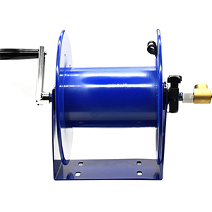 Interstate Pneumatics PW7191 Pressure Washer Manual Hose Reel Blue Powder Coated Steel - for 100ft X 3/8 Inch Hose (hose Not Included)