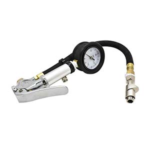 Interstate Pneumatics TF7142W Inflator Chuck with TF7000 inflator with Securely Locks On/Off Tire Valve - Steel Braided