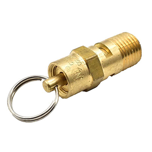 Interstate Pneumatics V125-4 Asme Brass Safety Valve W/pull Ring 1/4 Inch Mpt 125 Psi
