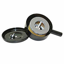 Interstate Pneumatics SA13 Compressor Air Intake Filter Metal Body 5" Dia - 3/4" Mpt W/paper Cartridge