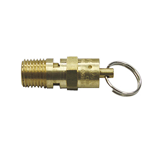 Interstate Pneumatics V095-4 Brass Safety Valve 1/4" Mpt W/pull Ring 95 Psi Asme Certified