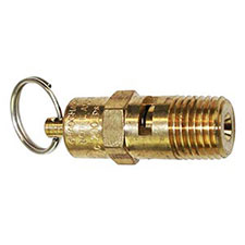 Interstate Pneumatics V200-4 Asme Brass Safety Valve W/pull Ring - 200 Psi 1/4"MPT