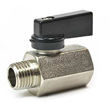 Interstate Pneumatics VB440 Brass Ball Valve with Lever 1/4" Fpt X 1/4" Mpt