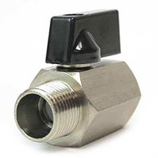 Interstate Pneumatics VB660 Brass Ball Valve with Lever 3/8" Fpt X 3/8" Mpt
