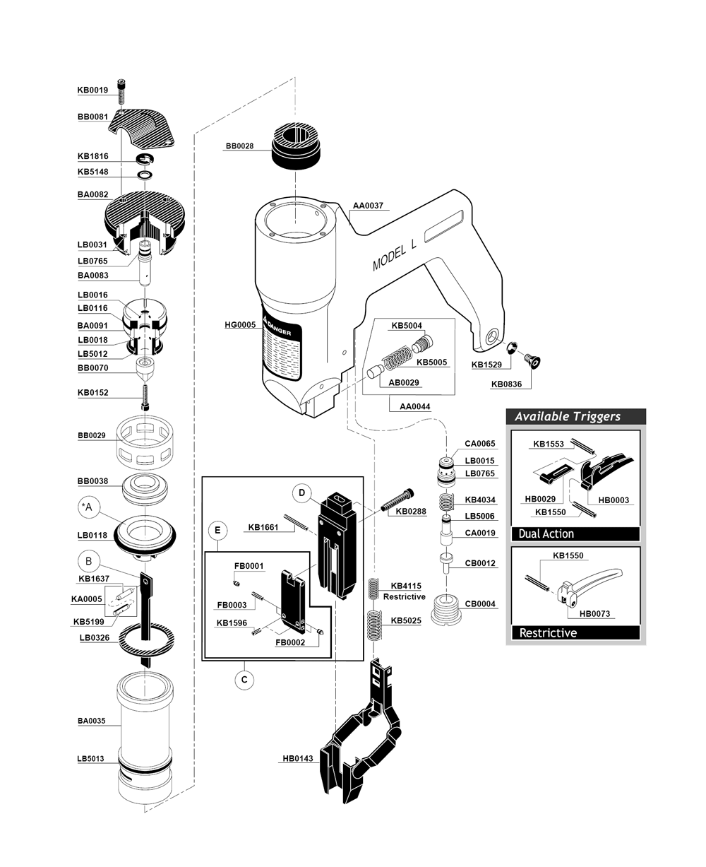 Buy Senco L(LN44501) Replacement Tool Parts Senco L(LN44501) Diagram