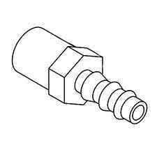 MK Diamond 165183 Fitting, Push on Hose 1/4 X 1/4 Male