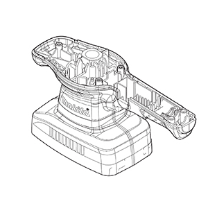 Makita 140192-4 Motor Housing Cpl., BO3710