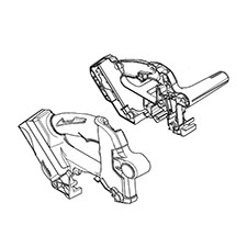 Makita 183H47-8 Handle Rear Cover Set, XPS01