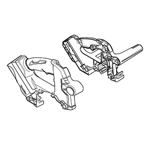 Makita 183H77-9 Handle Rear Cover Set, XPS02