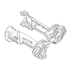 Makita 183P76-9 Motor Housing Set, GAG04