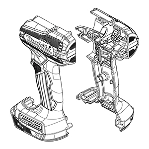 Makita 191P05-8 Housing L/r Set