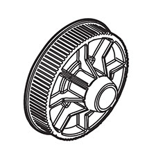 Makita 222192-7 Pulley 17-87.8, LS1019L