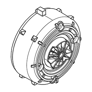 Makita 413645-9 Motor Cover F, GLC01