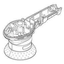 Makita 451617-6 Motor Housing, BO5041K