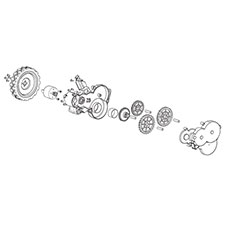 Makita SH00000139 Main Wheel L Unit, DRC200