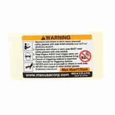 Max CN37439 Warning Label (CN34879 Replaced)