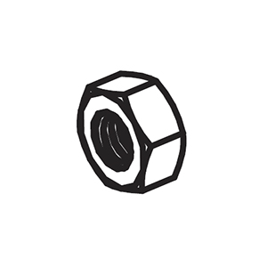 Milwaukee 06-55-0011 Nut, M6X5MM Hex