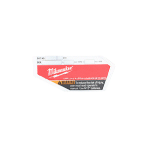 Milwaukee 12-20-2553 Nameplate Service