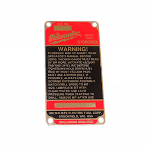 Milwaukee 12-99-0171 Nameplate Blank