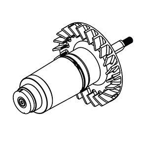 Milwaukee 23-40-0010 Rotor - BL70-35 W/ Double D Shaft