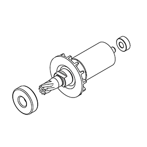 Milwaukee 23-40-0700 Rotor Assembly with Pinion and Bearings