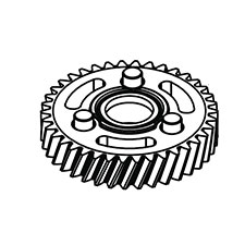 Milwaukee 32-60-0112 Crank Gear Assembly with Needle Bearing