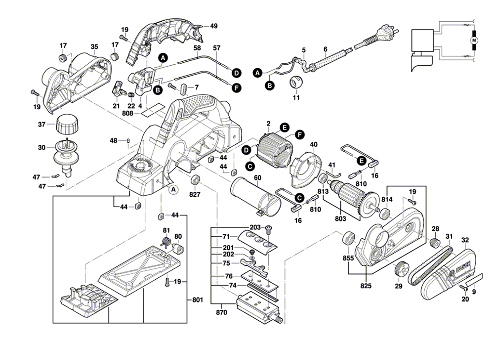 Buy Bosch PL2632K-(3601EA4310) Replacement Tool Parts | Bosch PL2632K