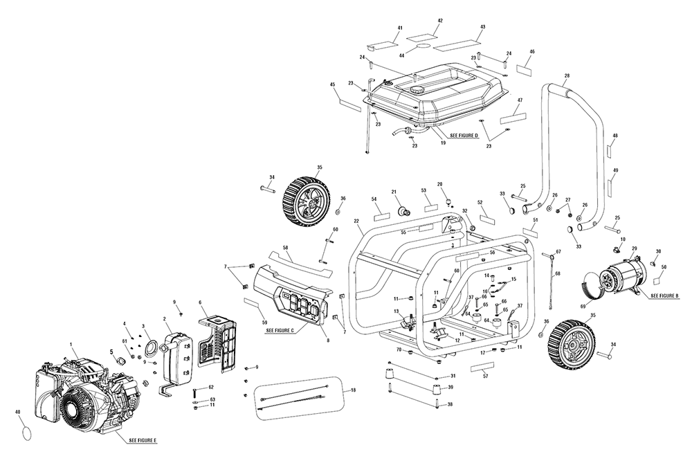 Buy Ryobi RY905500(090930295) 5500 WATT GENERATOR Replacement Tool