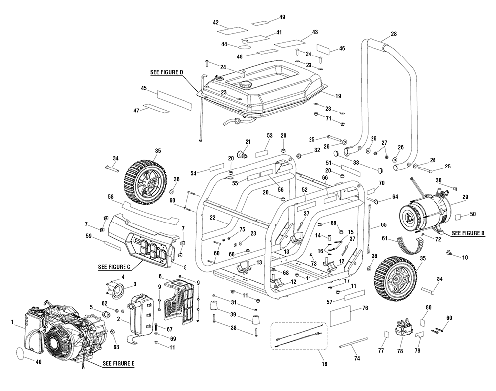 Ryobi Generator 6500 Parts