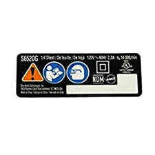 Ridgid 039066010015 Label Rating S652DGK