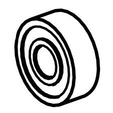 Ridgid 681296001 Bearing Ball  606 Rs