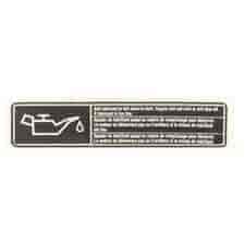 Ridgid 940708007 Lubricant Label