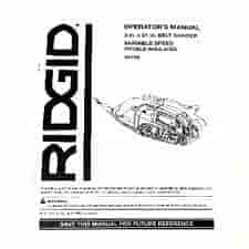 Ridgid 983000639 Operator