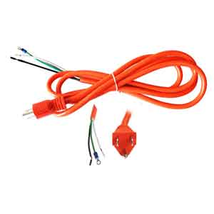 Superior Electric EC163V6-8.5R 85 Feet 16 Awg Stoow 3 Wire 600 Volt Nema 5-15P Electric Cord with Eyelets - Orange
