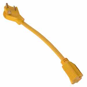 Superior Electric RVA1502 Rv Adapters 30 Amp Male Nema TT-30P to 15 Amp Female Nema 5-15R, 12" 12AWG/3 Cord