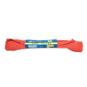 Superior Pads and Abrasives PT722 12 Inch X 14 Inch Red Shop Towel - 100% Cotton - 3/Pack