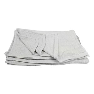 Superior Pads and Abrasives PT726 14 Inch X 17 Inch White Terry Mop Towel - 100% Cotton - 12/Pack