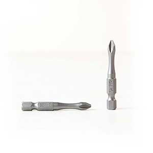 Superior Steel BP450-25PK PH2 Single Phillips Head High Torque Power Screwdriver Bits - 2 Inch Long - 25 Display Pack