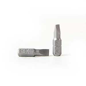 Superior Steel BS1055-10PK Single End Slotted Screwdriver Bits - 1 Inch Long - 55mm Wide Slot - 10 Display Pack