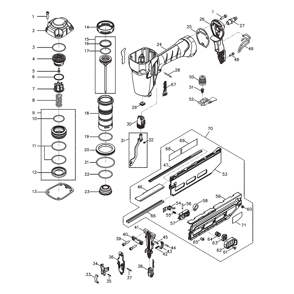 Buy paslode T250SF16P(515500) 16 Ga Straight Pneumatic Finish Nailer