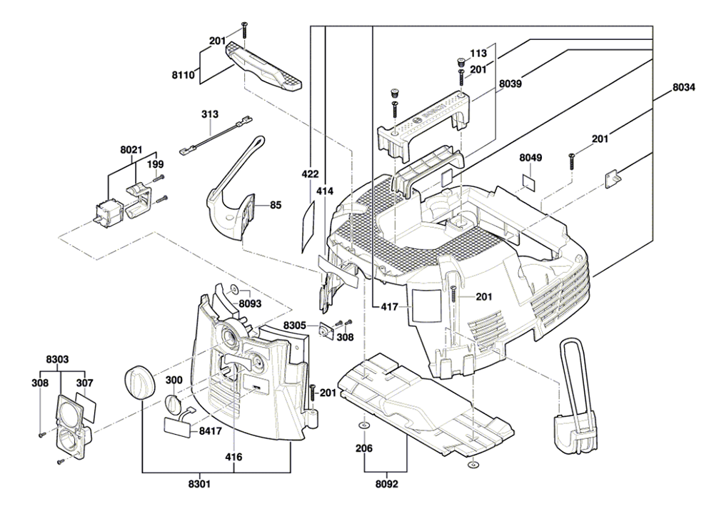 Buy Bosch VAC140AH(3601JC3511) Replacement Tool Parts Bosch VAC140AH