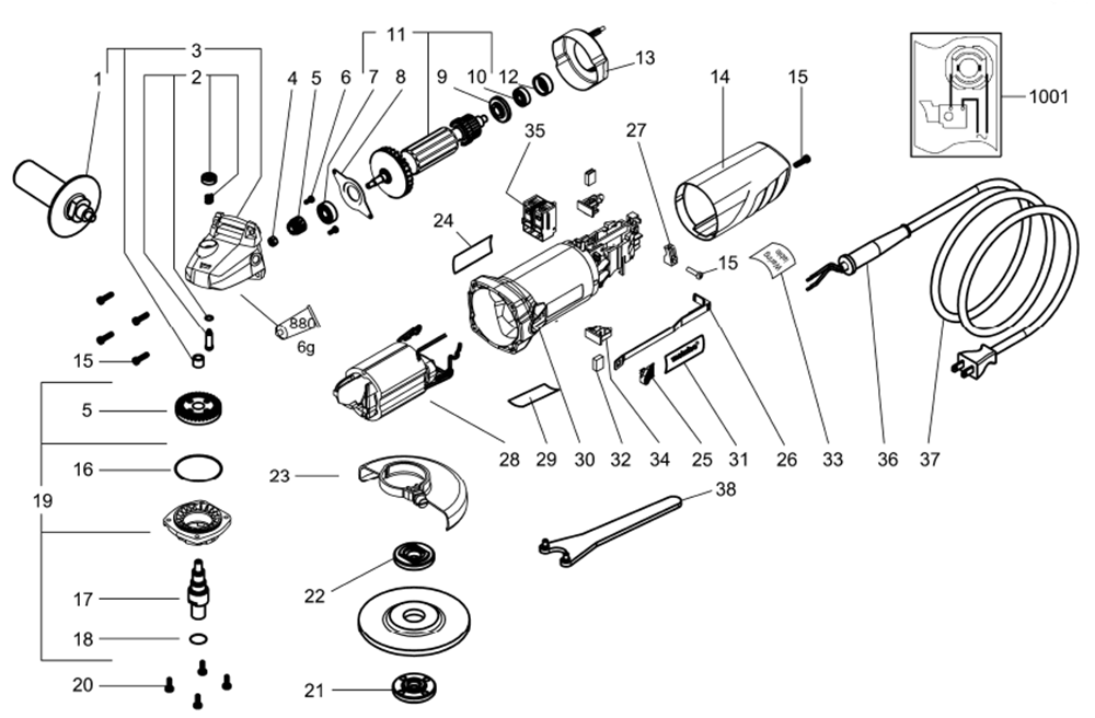 Buy Metabo W1080-125-(06722420) Replacement Tool Parts | Metabo W1080