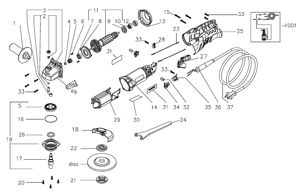 Buy Metabo W1080-125RT-(06724420) Replacement Tool Parts | Metabo W1080