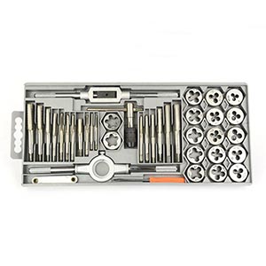 Big Horn 19265 40 Piece Carbon Steel SAE Tap and Die Set
