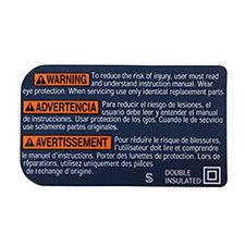 Bosch 2-610-906-855 Warning Label