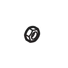 Hitachi 886-330 Lock Nut M4 (black) NT65GS