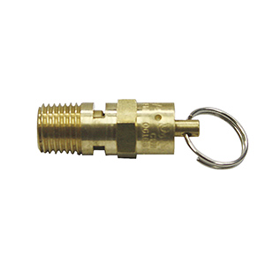 Brass Safety Valve 1/4" MPT w/pull Ring 95 PSI ASME Certified V095-4 